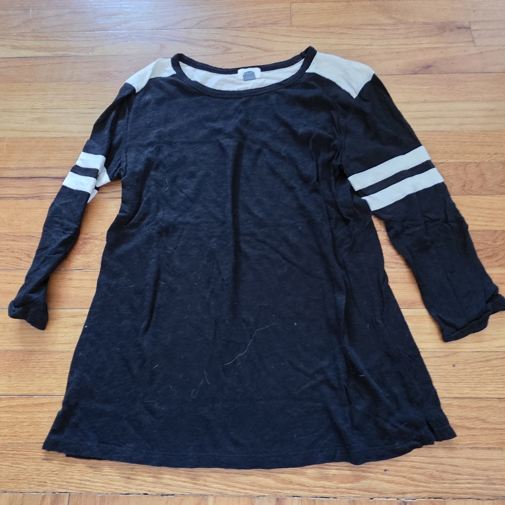 Black and White Long Sleeve Shirt